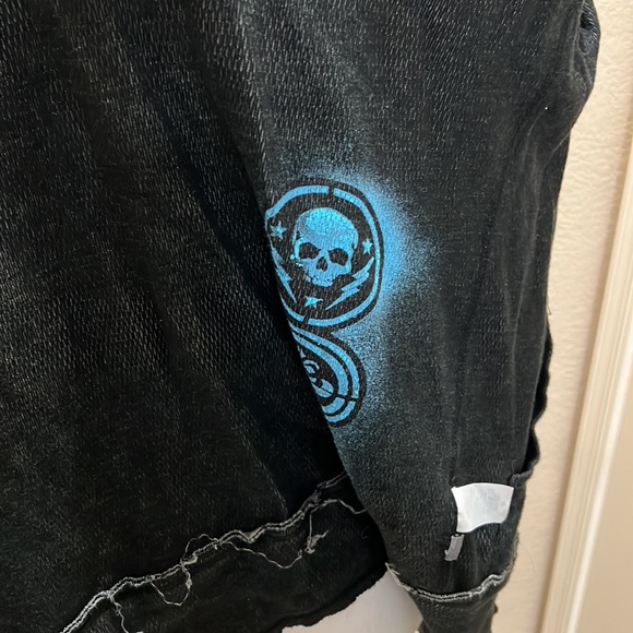 Affliction reversible zip up hoodie - Picture 9 of 10